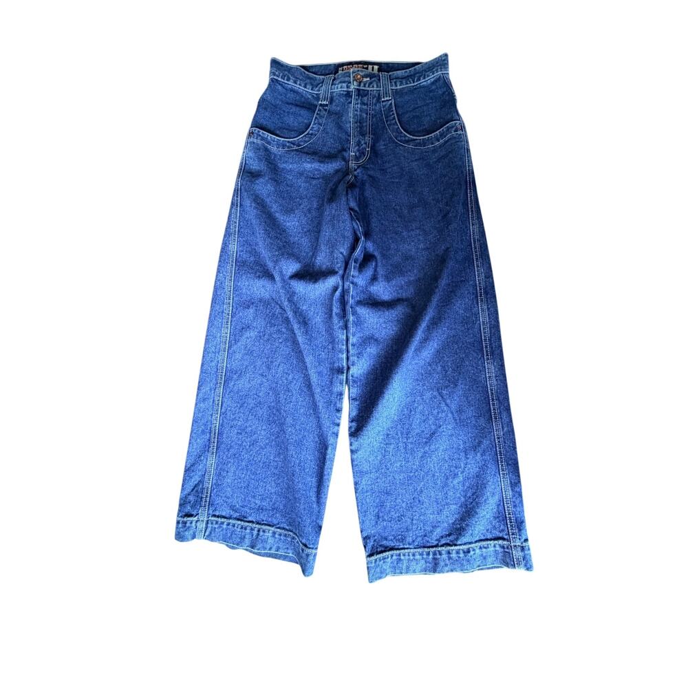 Liquid Lagoon Jean 30x30 Blue Wide Leg Baggy Skater Y2K Denim Rave Streetwear OG